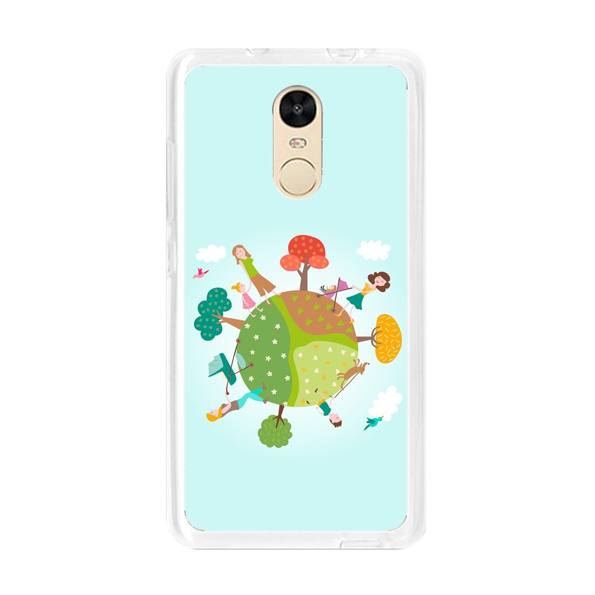 Funda Gel Tpu para Xiaomi Redmi Note 4 / Note 4 Pro Diseño Familia Dibujos