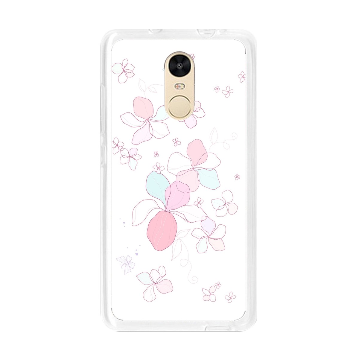 Funda Gel Tpu para Xiaomi Redmi Note 4 / Note 4 Pro Diseño Flores-Minimal Dibujos