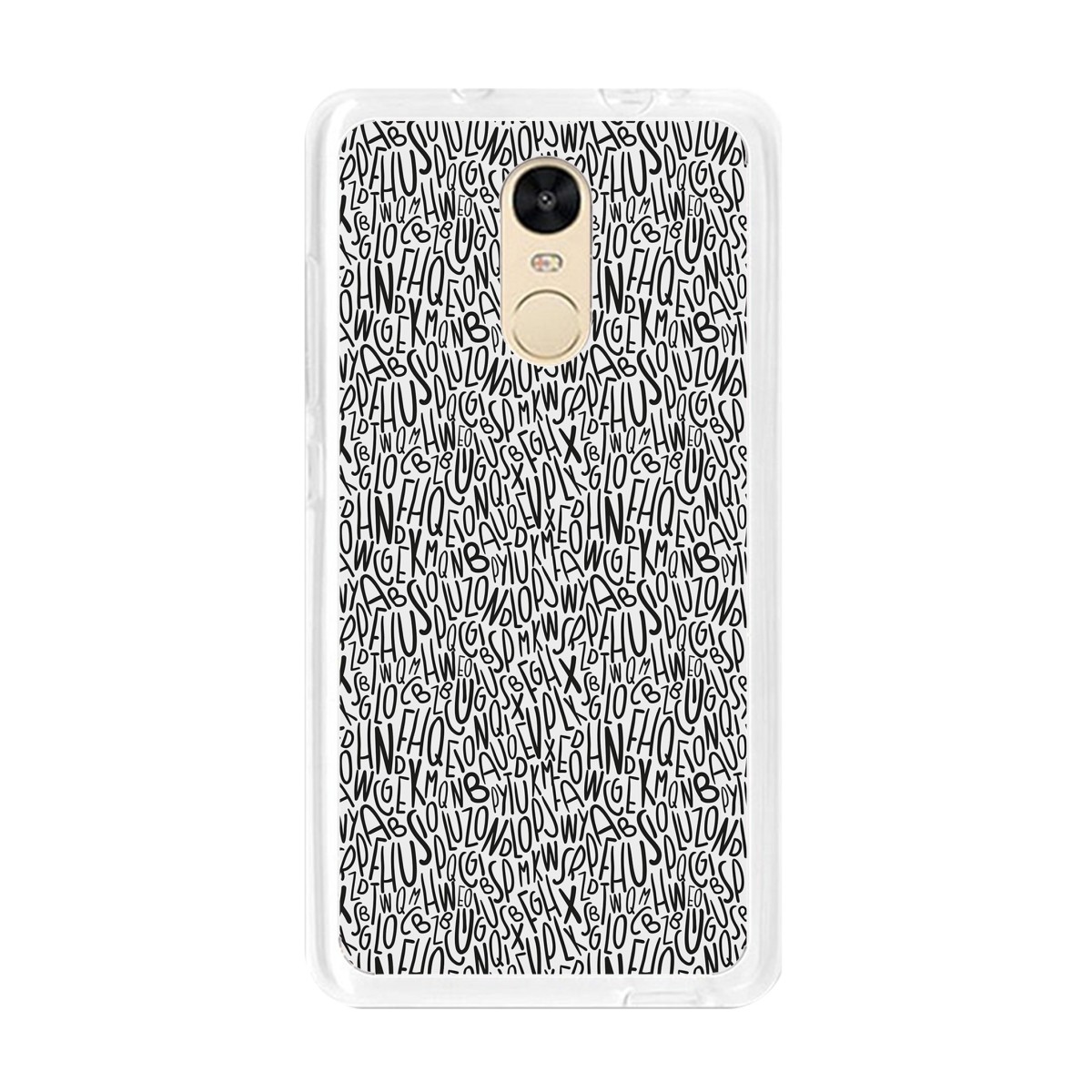 Funda Gel Tpu para Xiaomi Redmi Note 4 / Note 4 Pro Diseño Letras Dibujos