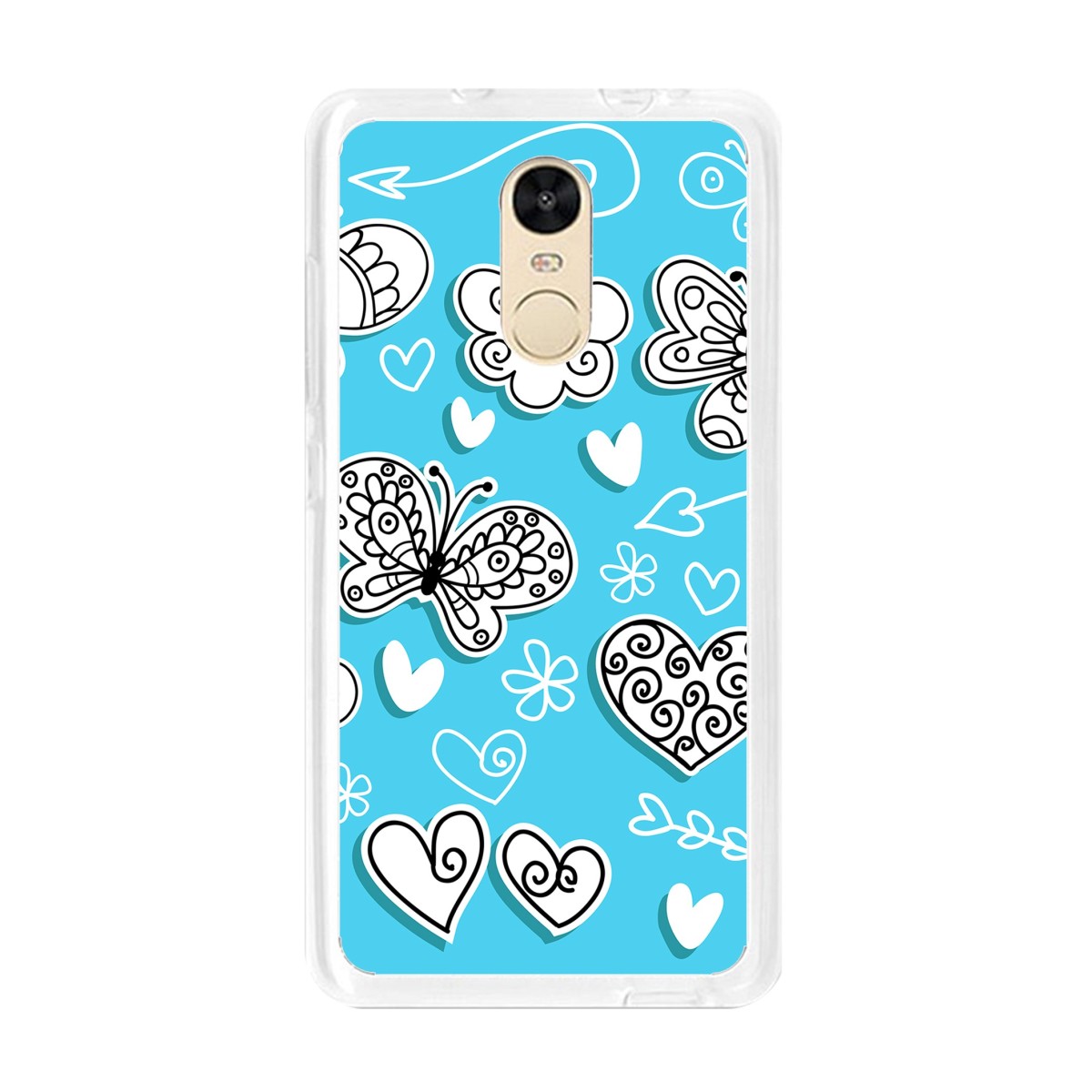 Funda Gel Tpu para Xiaomi Redmi Note 4 / Note 4 Pro Diseño Mariposas Dibujos