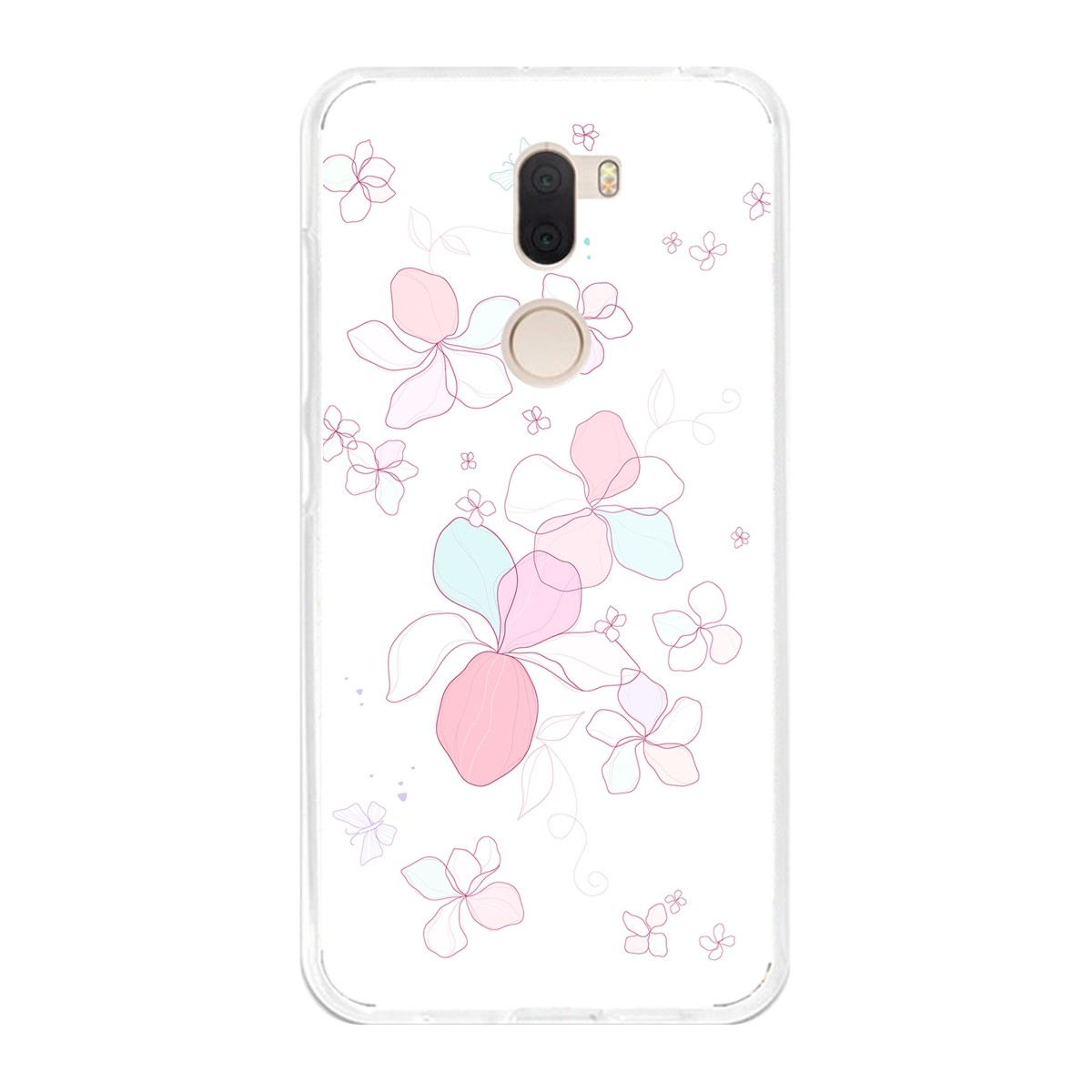 Funda Gel Tpu para Xiaomi Mi 5S Plus Diseño Flores-Minimal Dibujos