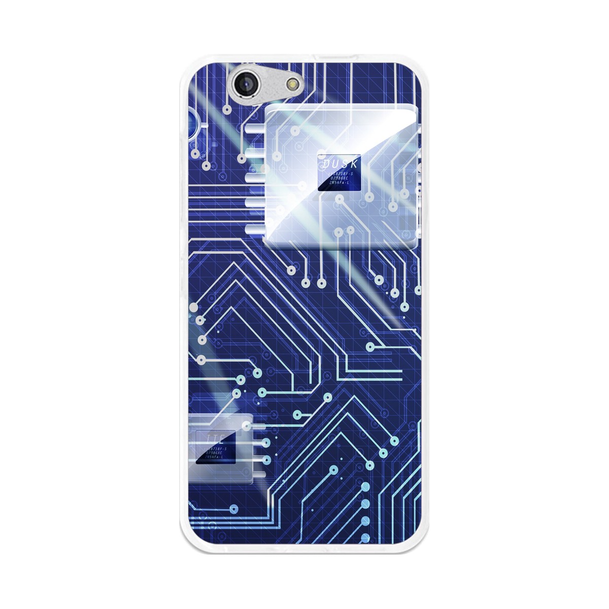 Funda Gel Tpu para Zte Blade A512 Diseño Circuito Dibujos