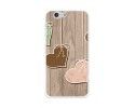 Funda Gel Tpu para Zte Blade A512 Diseño Corazones Madera Dibujos