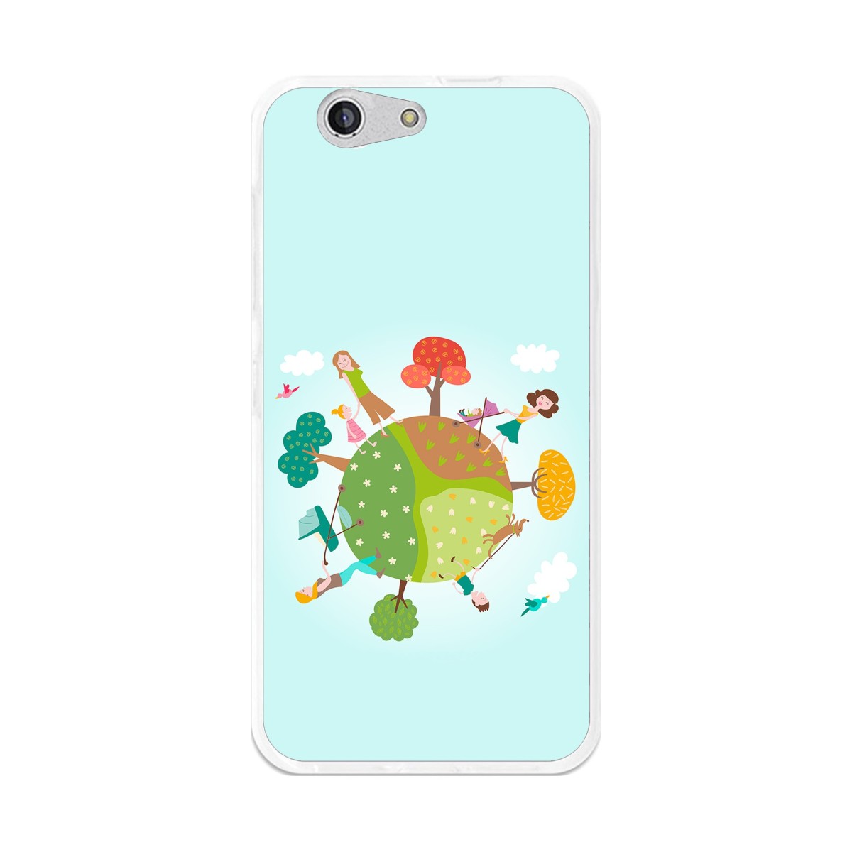 Funda Gel Tpu para Zte Blade A512 Diseño Familia Dibujos