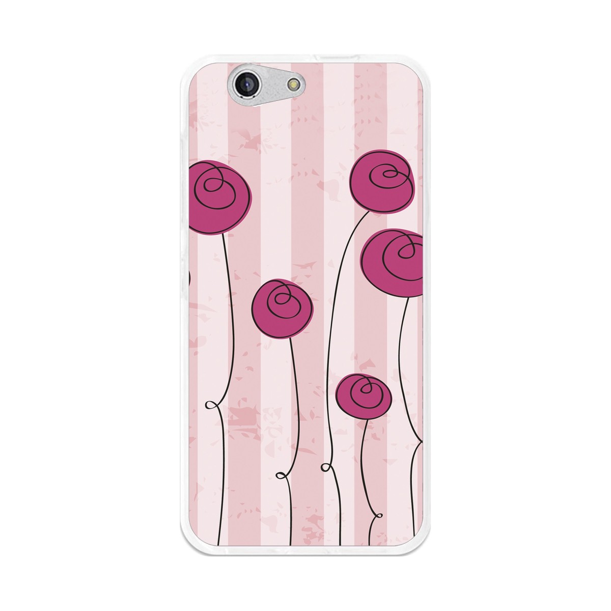 Funda Gel Tpu para Zte Blade A512 Diseño Flores Vintage Dibujos