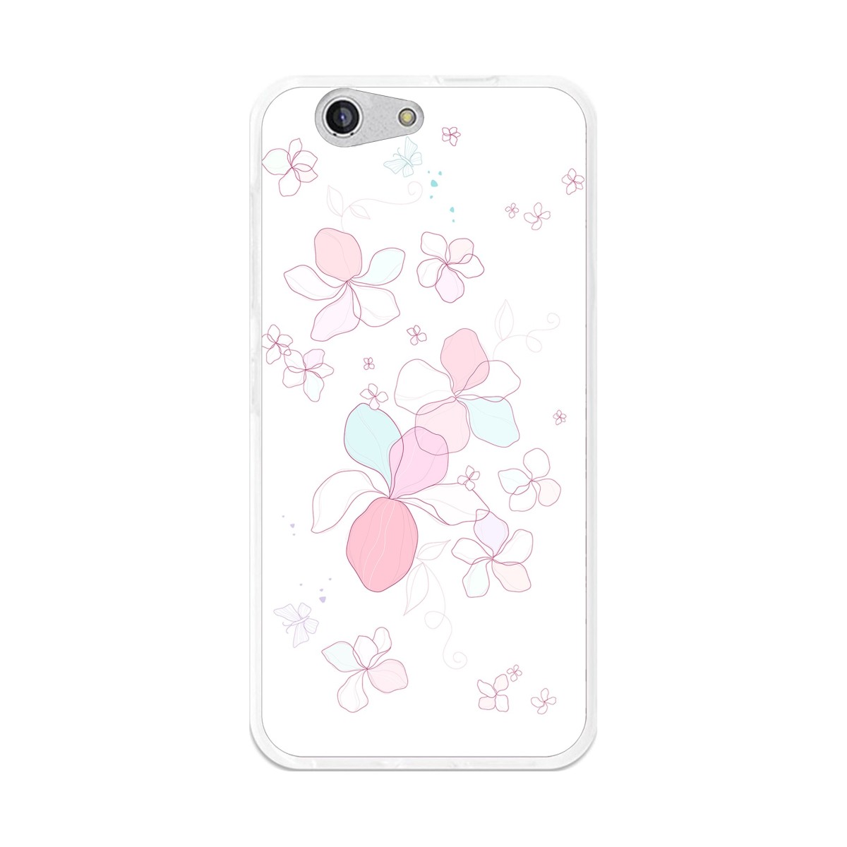 Funda Gel Tpu para Zte Blade A512 Diseño Flores-Minimal Dibujos