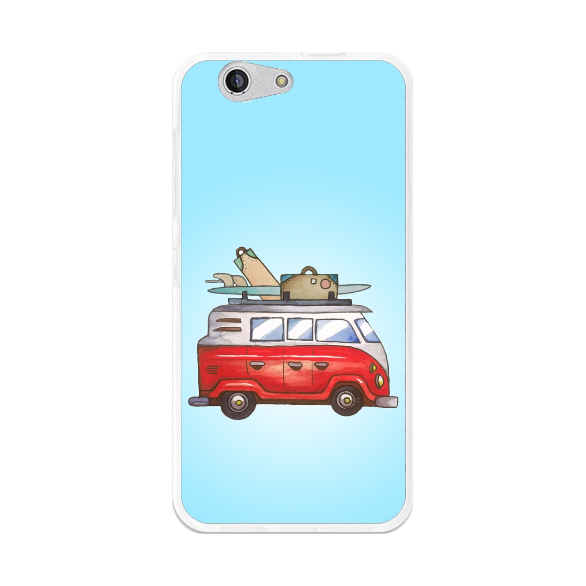 Funda Gel Tpu para Zte Blade A512 Diseño Furgoneta Dibujos