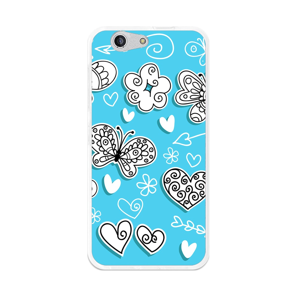 Funda Gel Tpu para Zte Blade A512 Diseño Mariposas Dibujos