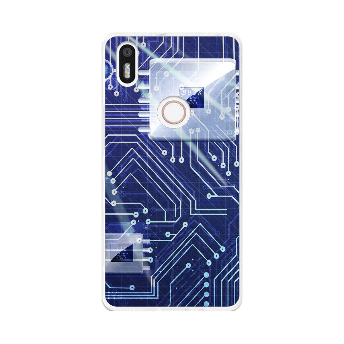 Funda Gel Tpu para Bq Aquaris X5 Plus Diseño Circuito Dibujos