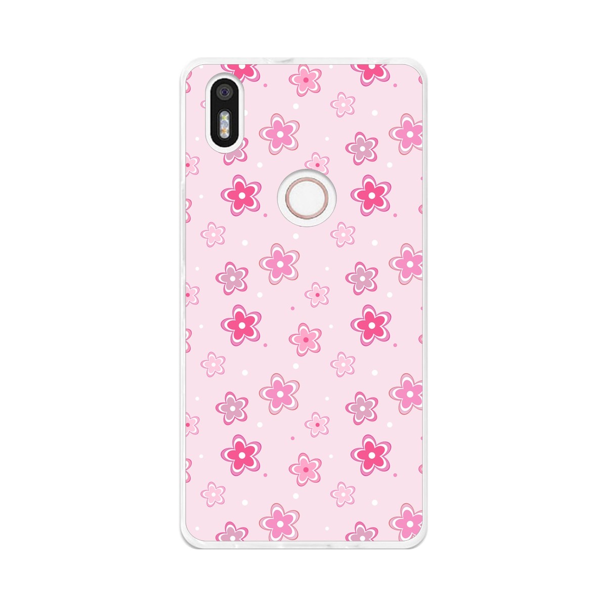 Funda Gel Tpu para Bq Aquaris X5 Plus Diseño Flores Dibujos