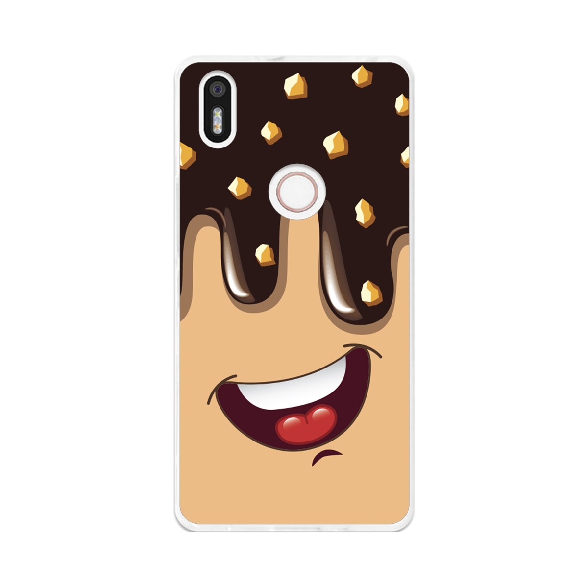 Funda Gel Tpu para Bq Aquaris X5 Plus Diseño Helado Chocolate Dibujos