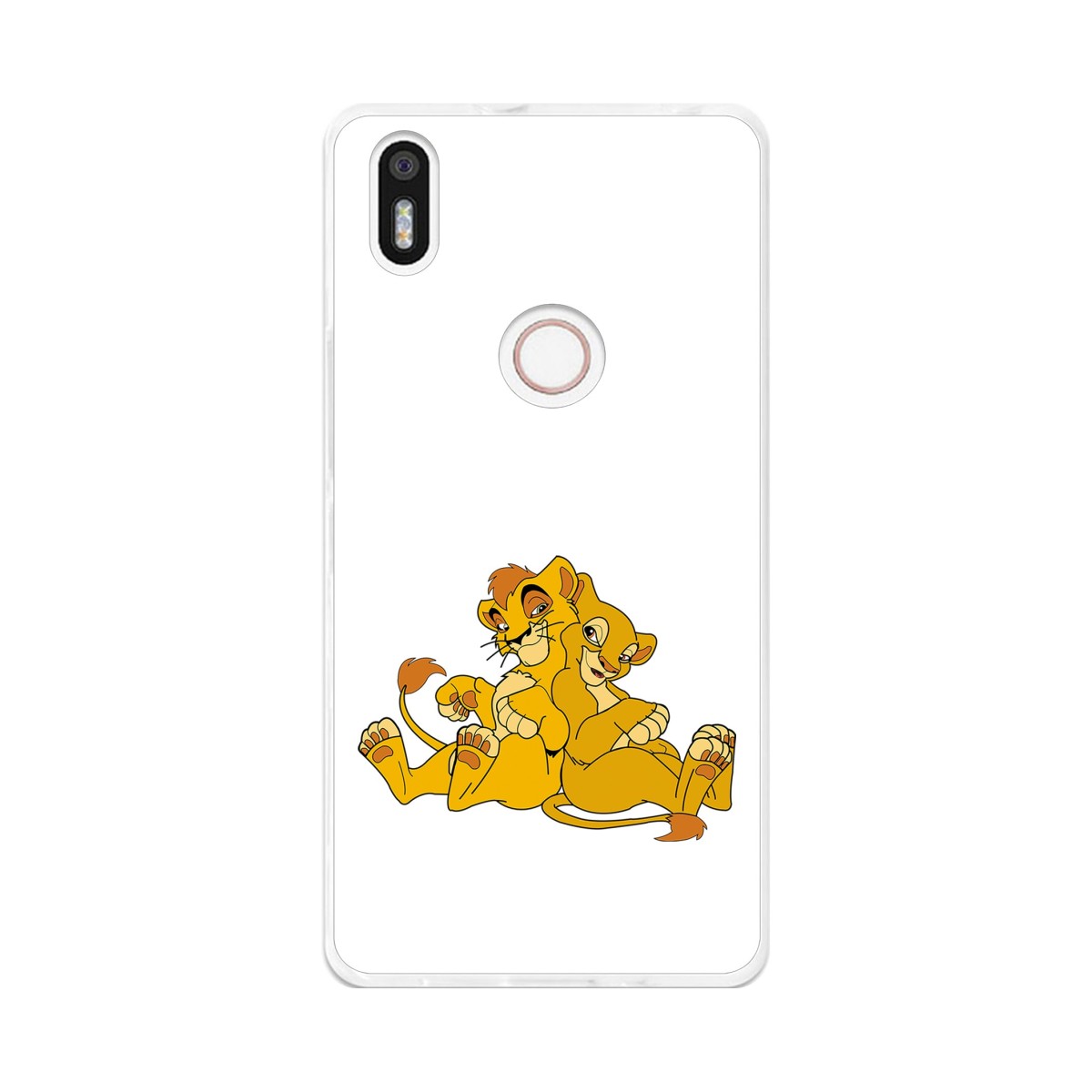 Funda Gel Tpu para Bq Aquaris X5 Plus Diseño Leones Dibujos