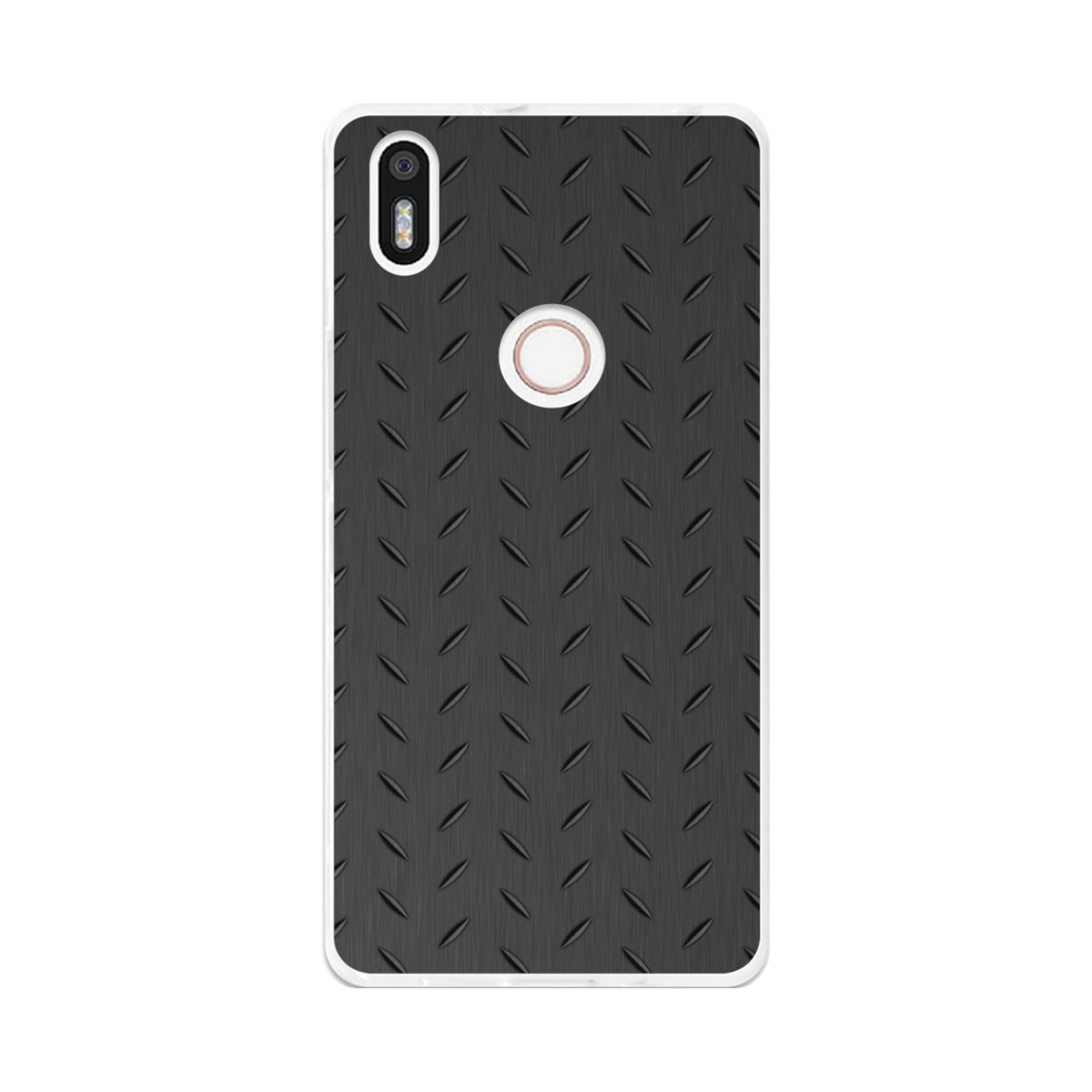 Funda Gel Tpu para Bq Aquaris X5 Plus Diseño Metal Dibujos