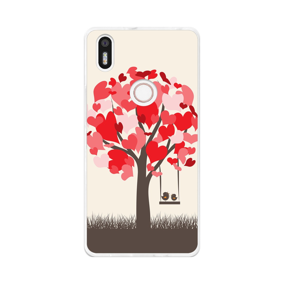 Funda Gel Tpu para Bq Aquaris X5 Plus Diseño Pajaritos Dibujos