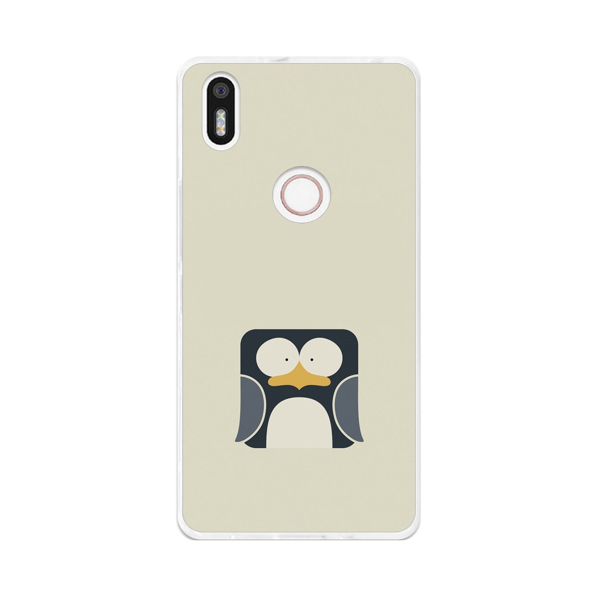 Funda Gel Tpu para Bq Aquaris X5 Plus Diseño Pingüino Dibujos