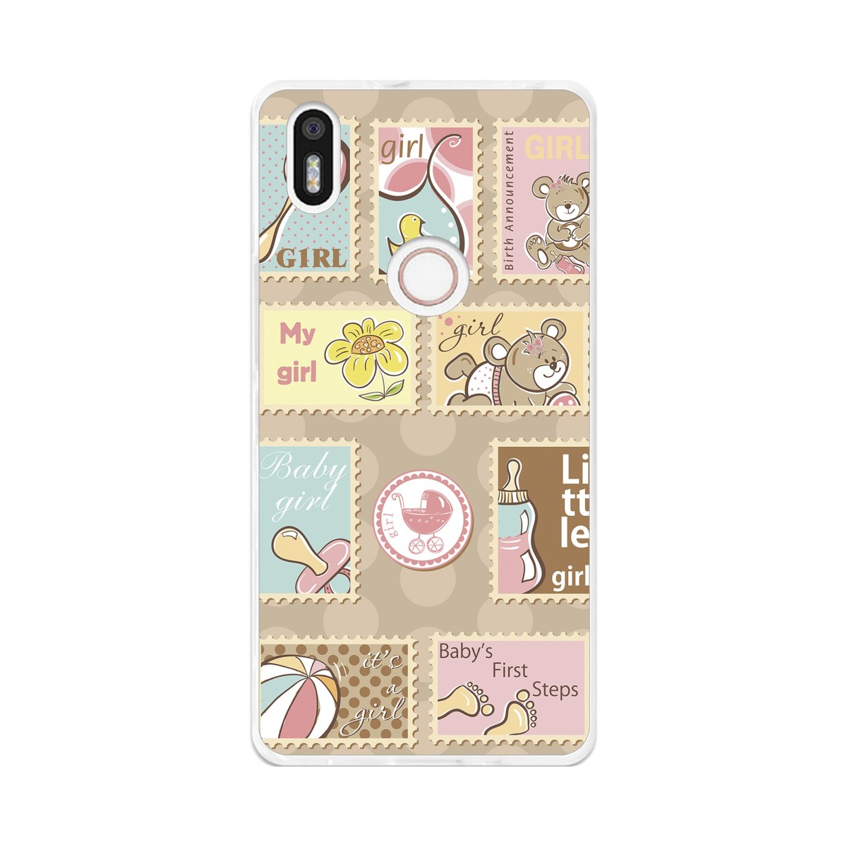 Funda Gel Tpu para Bq Aquaris X5 Plus Diseño Sellos Dibujos