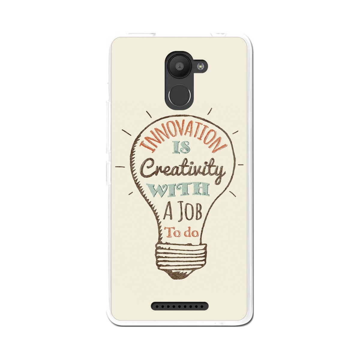 Funda Gel Tpu para Bq Aquaris U Plus Diseño Creativity Dibujos