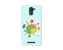 Funda Gel Tpu para Bq Aquaris U Plus Diseño Familia Dibujos