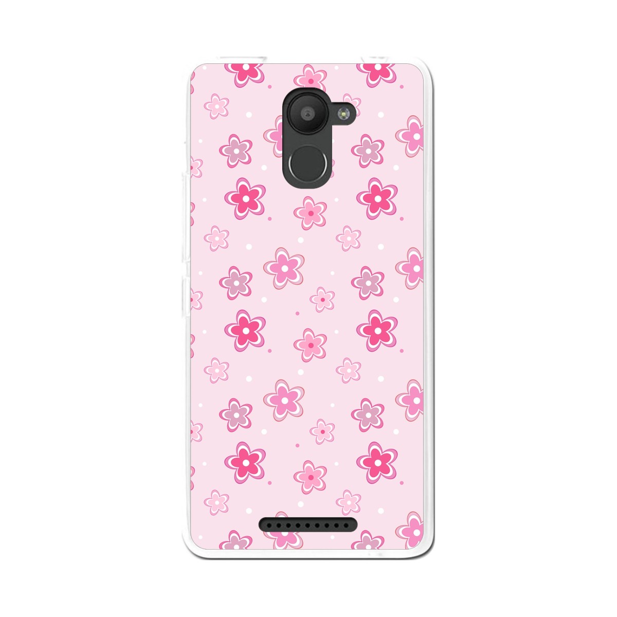 Funda Gel Tpu para Bq Aquaris U Plus Diseño Flores Dibujos