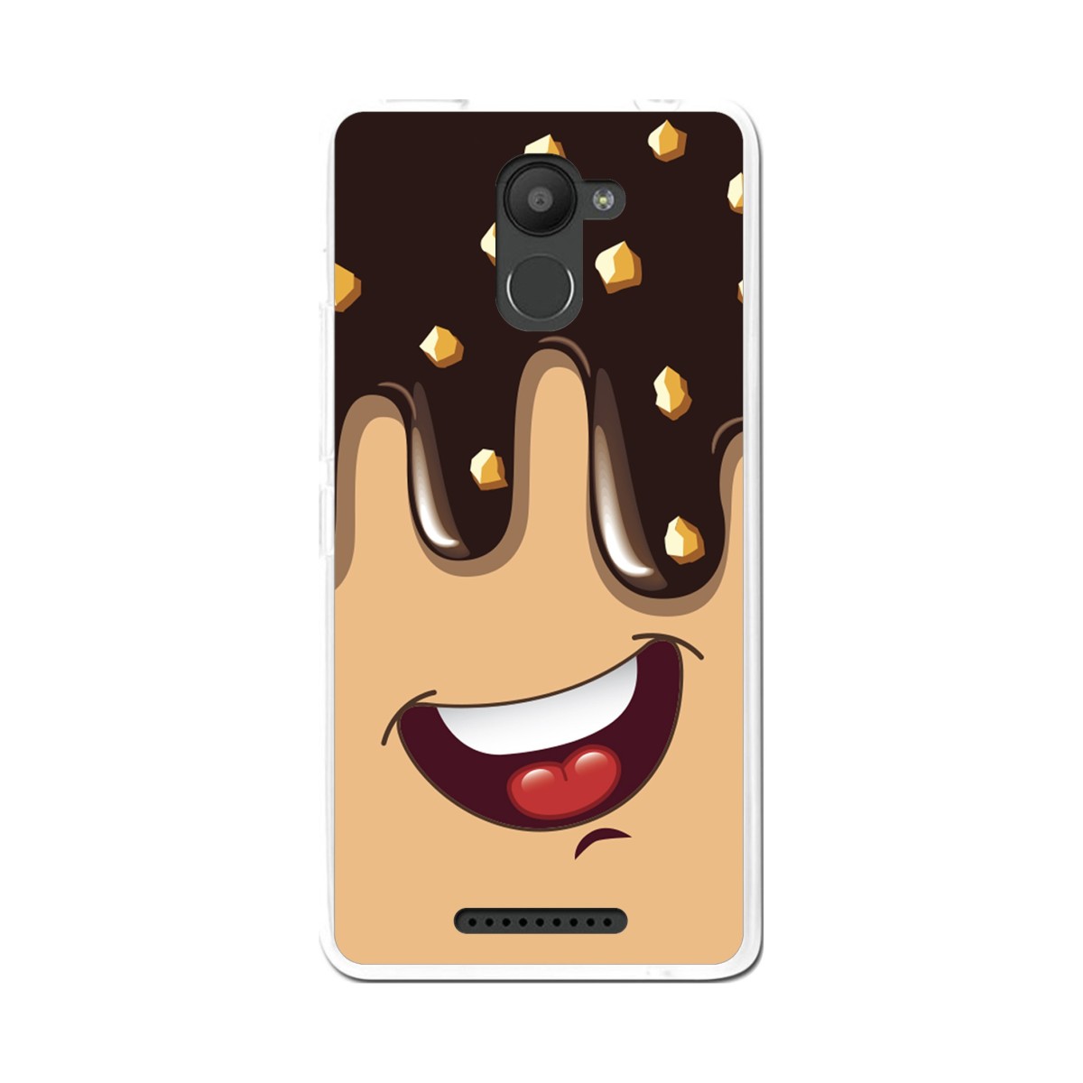 Funda Gel Tpu para Bq Aquaris U Plus Diseño Helado Chocolate Dibujos