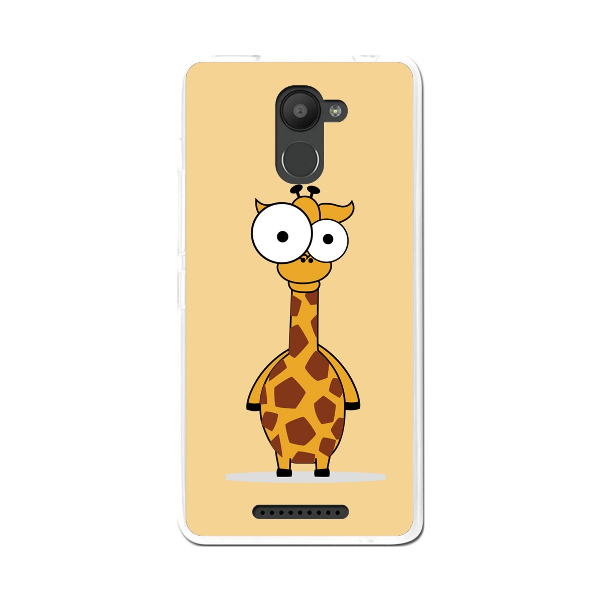 Funda Gel Tpu para Bq Aquaris U Plus Diseño Jirafa Dibujos