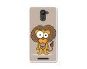 Funda Gel Tpu para Bq Aquaris U Plus Diseño Leon Dibujos