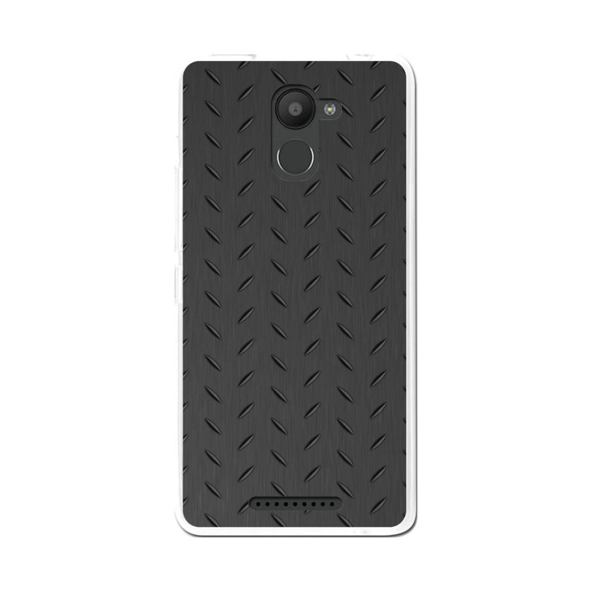 Funda Gel Tpu para Bq Aquaris U Plus Diseño Metal Dibujos