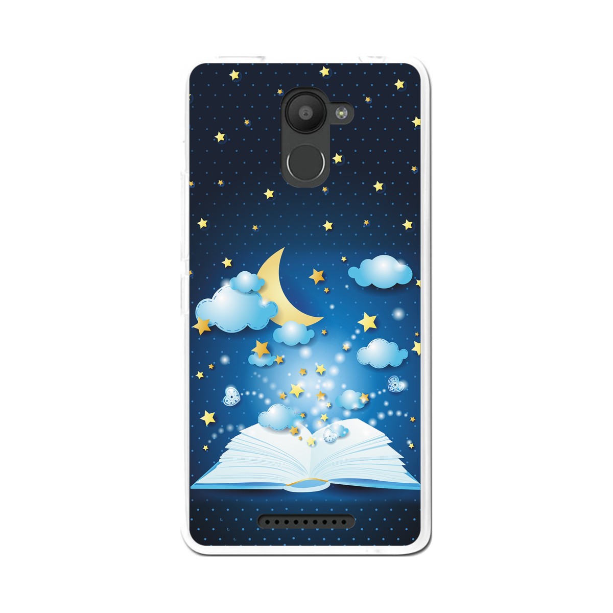 Funda Gel Tpu para Bq Aquaris U Plus Diseño Mundo-Libro Dibujos