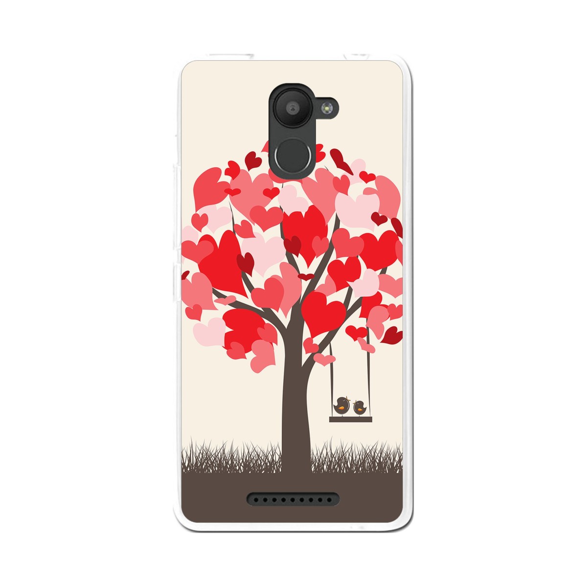 Funda Gel Tpu para Bq Aquaris U Plus Diseño Pajaritos Dibujos
