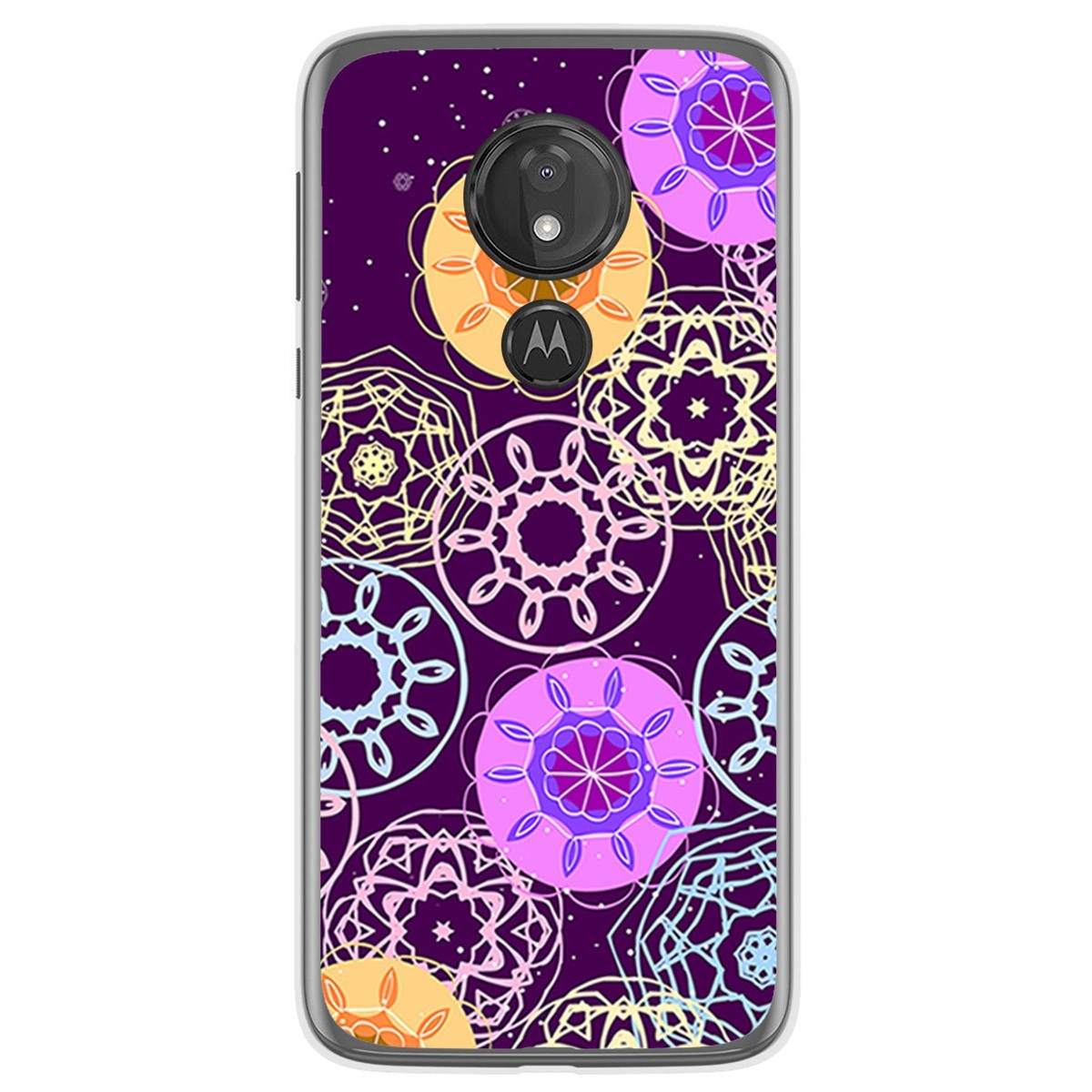 Funda Gel Tpu para Motorola Moto G7 Power diseño Radial Dibujos
