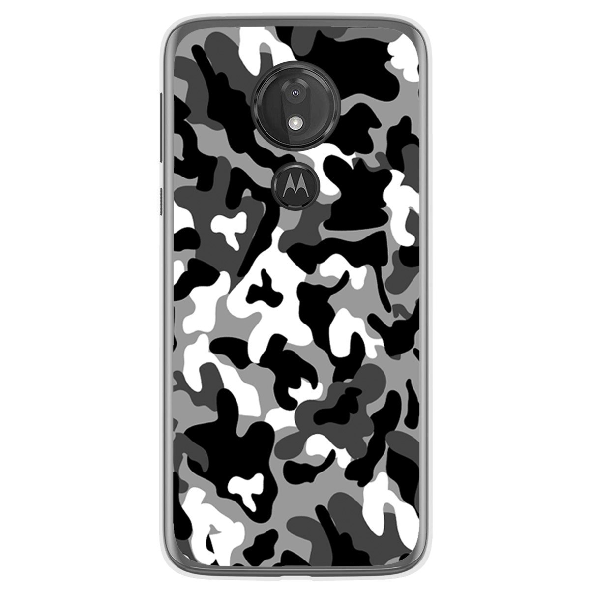 Funda Gel Tpu para Motorola Moto G7 Power diseño Snow Camuflaje Dibujos