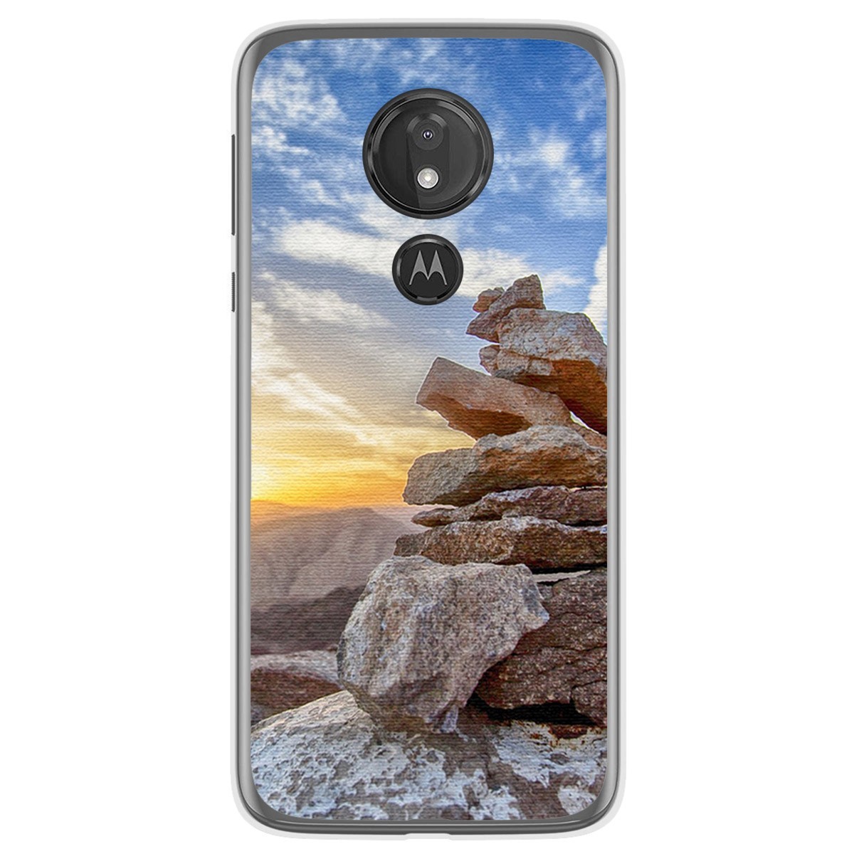 Funda Gel Tpu para Motorola Moto G7 Power diseño Sunset Dibujos