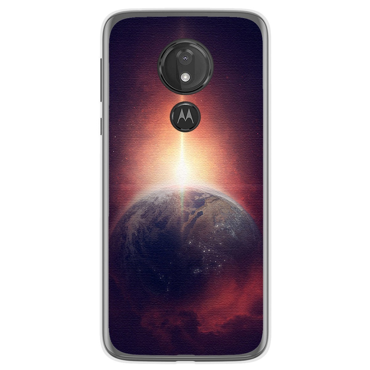 Funda Gel Tpu para Motorola Moto G7 Power diseño Tierra Dibujos