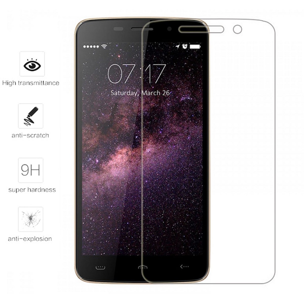Protector Pantalla Cristal Templado para Homtom HT17 / HT17 Pro Vidrio