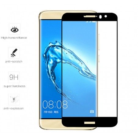 Protector Cristal Templado Frontal Completo Negro para Huawei Nova Plus Vidrio
