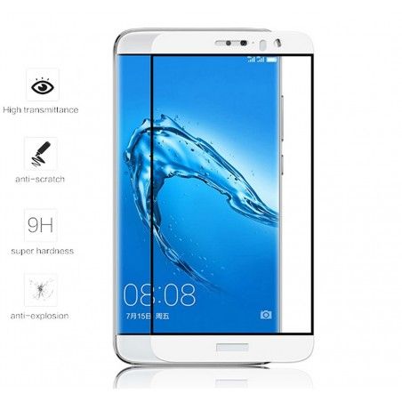 Protector Cristal Templado Frontal Completo Blanco para Huawei Nova Plus Vidrio