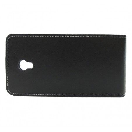 Funda Piel Premium Negra Ultra-Slim para Zte Blade V7