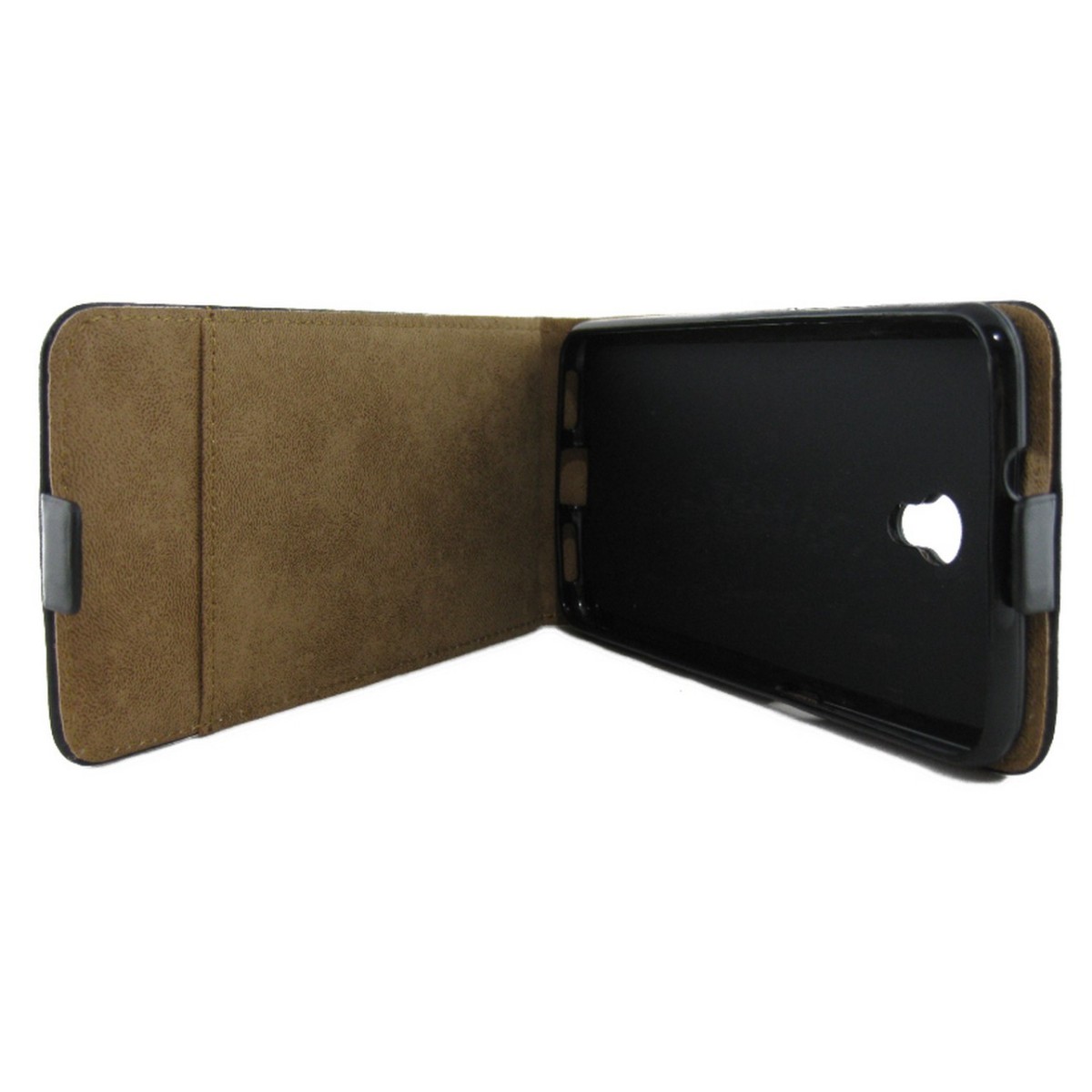 Funda Piel Premium Negra Ultra-Slim para Zte Blade V7