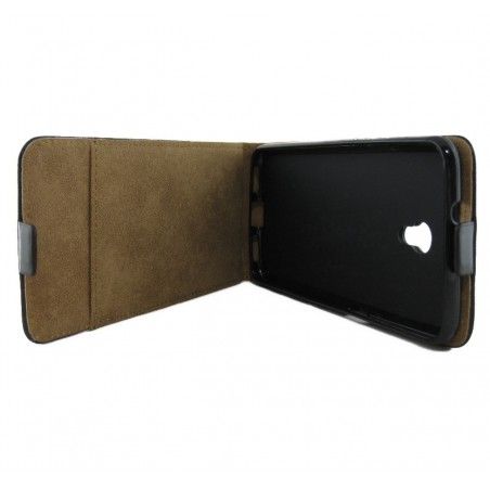 Funda Piel Premium Negra Ultra-Slim para Zte Blade V7