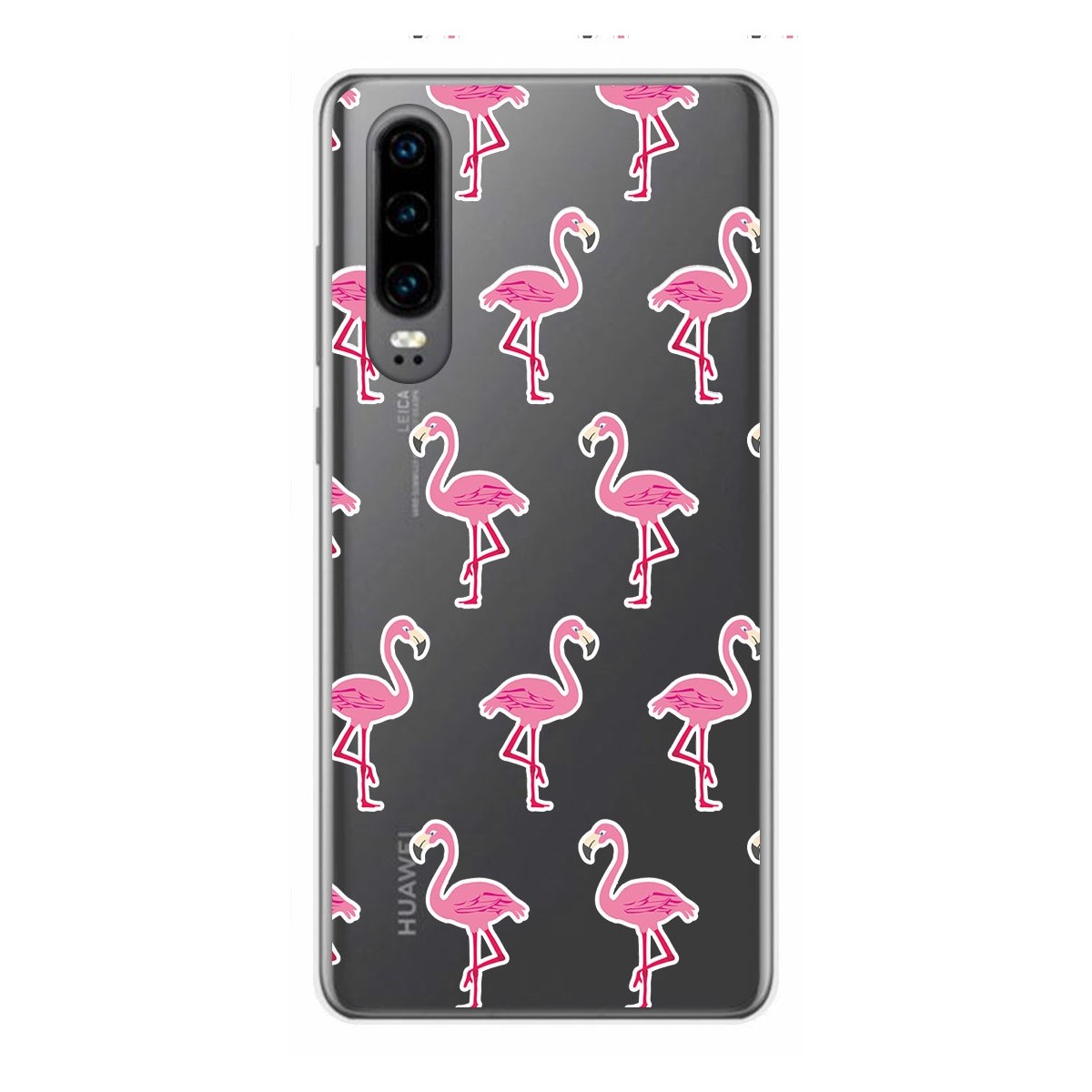 Funda Gel Transparente para Huawei P30 diseño Flamenco Dibujos