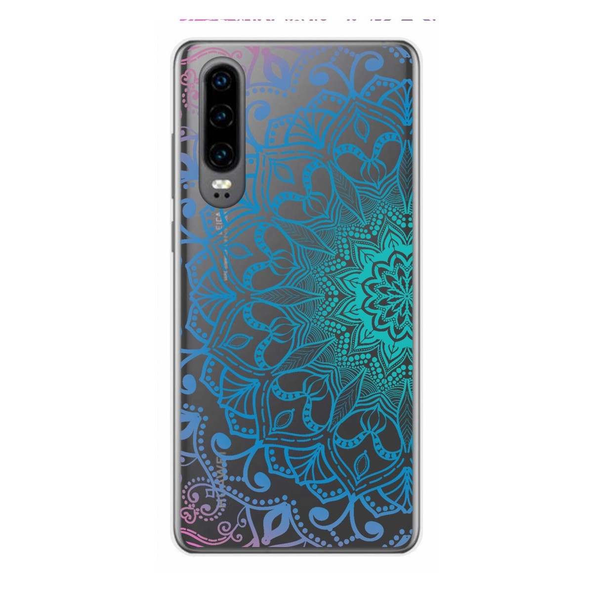 Funda Gel Transparente para Huawei P30 diseño Mandala Dibujos