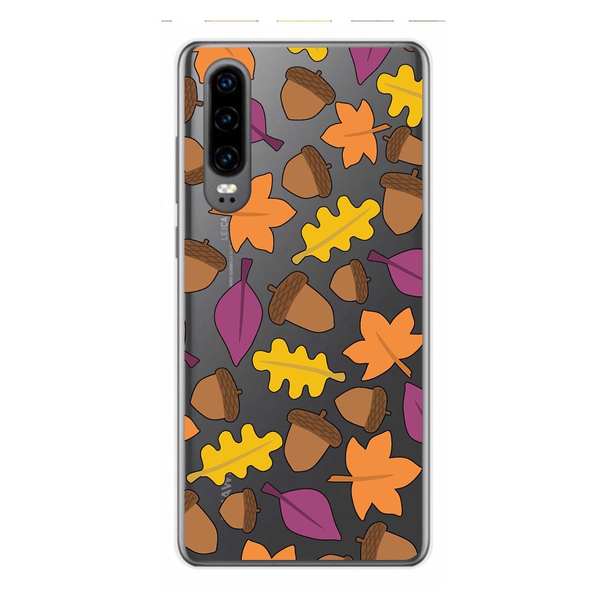Funda Gel Transparente para Huawei P30 diseño Otoño Dibujos