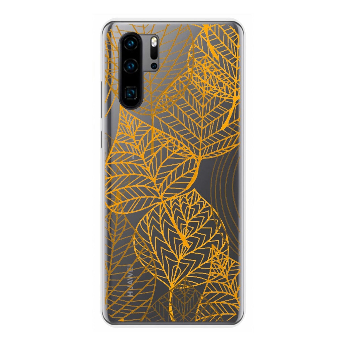 Funda Gel Transparente para Huawei P30 Pro diseño Hojas Dibujos