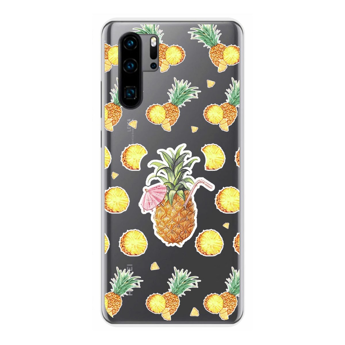 Funda Gel Transparente para Huawei P30 Pro diseño Piña Dibujos