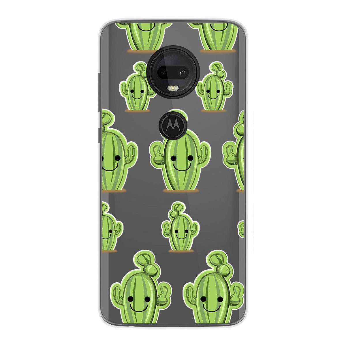 Funda Gel Transparente para Motorola Moto G7 / G7 Plus diseño Cactus Dibujos