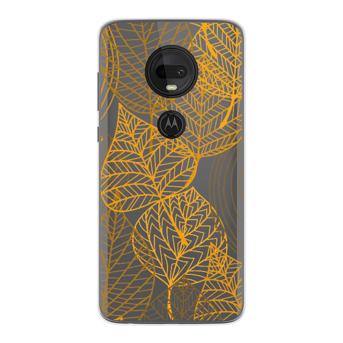 Funda Gel Transparente para Motorola Moto G7 / G7 Plus diseño Hojas Dibujos