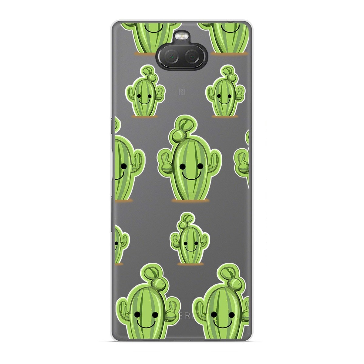 Funda Gel Transparente para Sony Xperia 10 diseño Cactus Dibujos