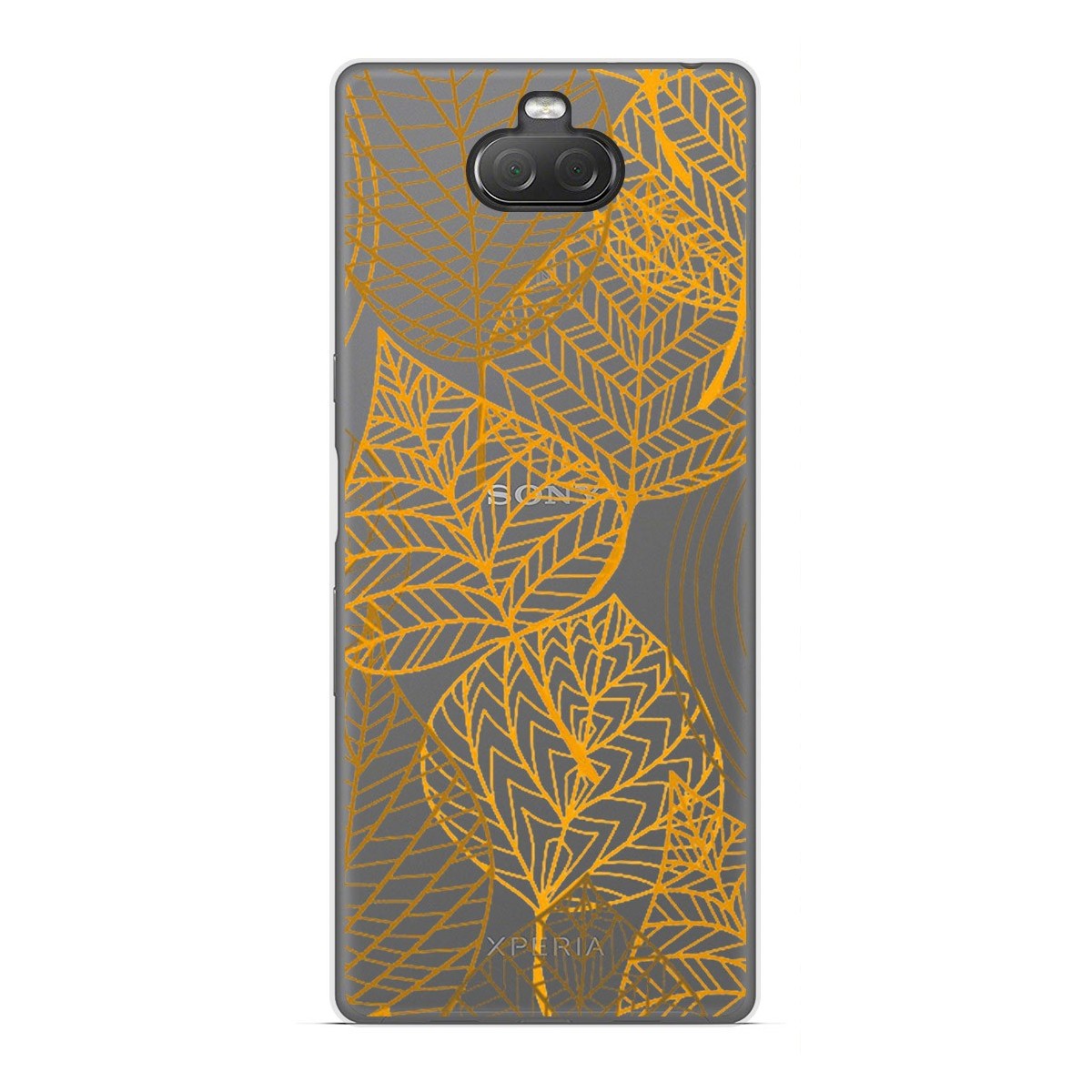 Funda Gel Transparente para Sony Xperia 10 diseño Hojas Dibujos