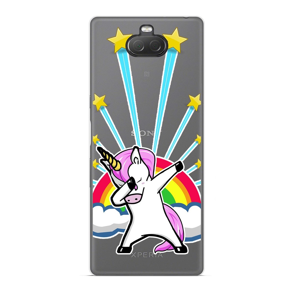 Funda Gel Transparente para Sony Xperia 10 diseño Unicornio Dibujos