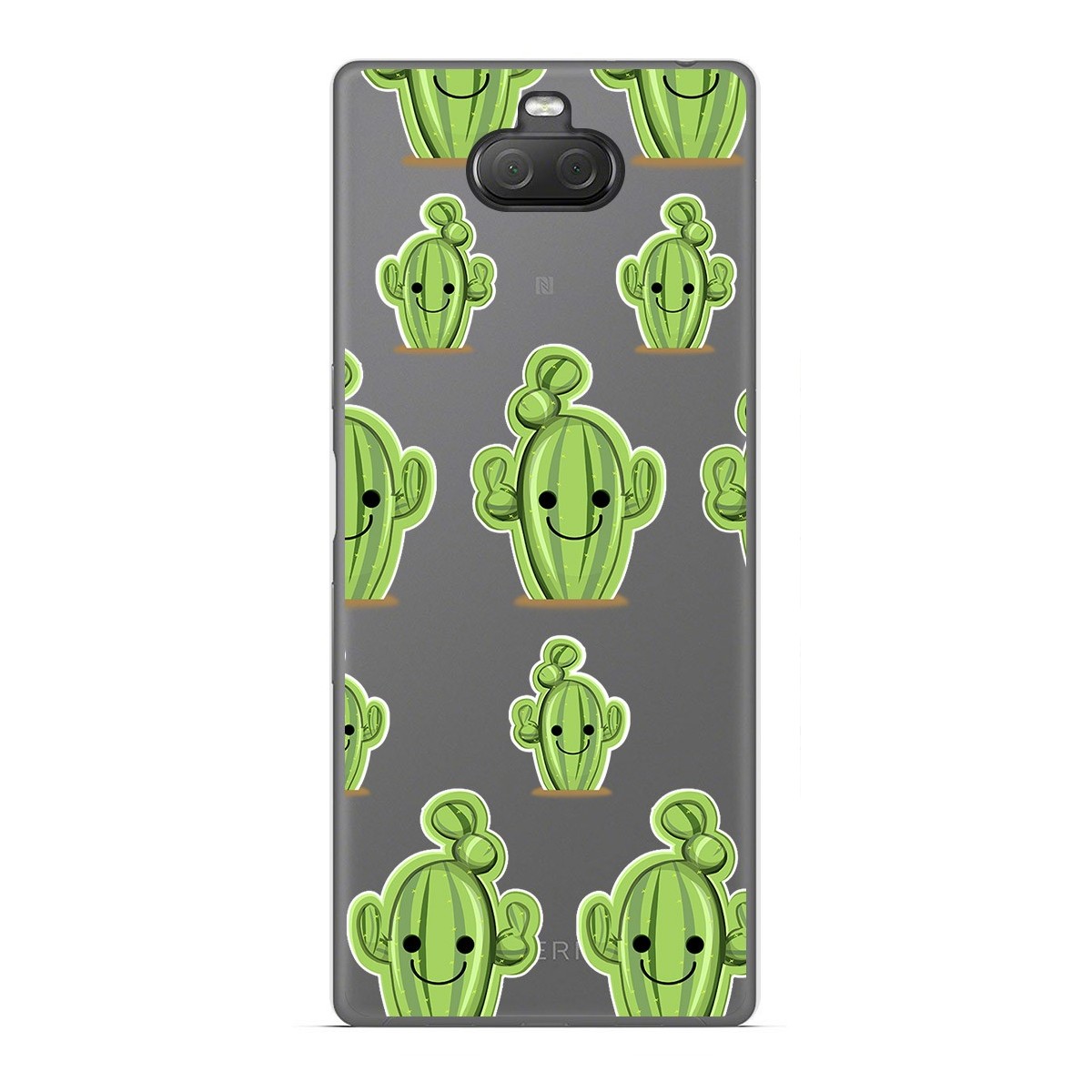Funda Gel Transparente para Sony Xperia 10 Plus diseño Cactus Dibujos
